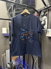 Vintage 2001 Spider Man 3D Print T-Shirt USA Made Marvel Single Stitch Blue XL