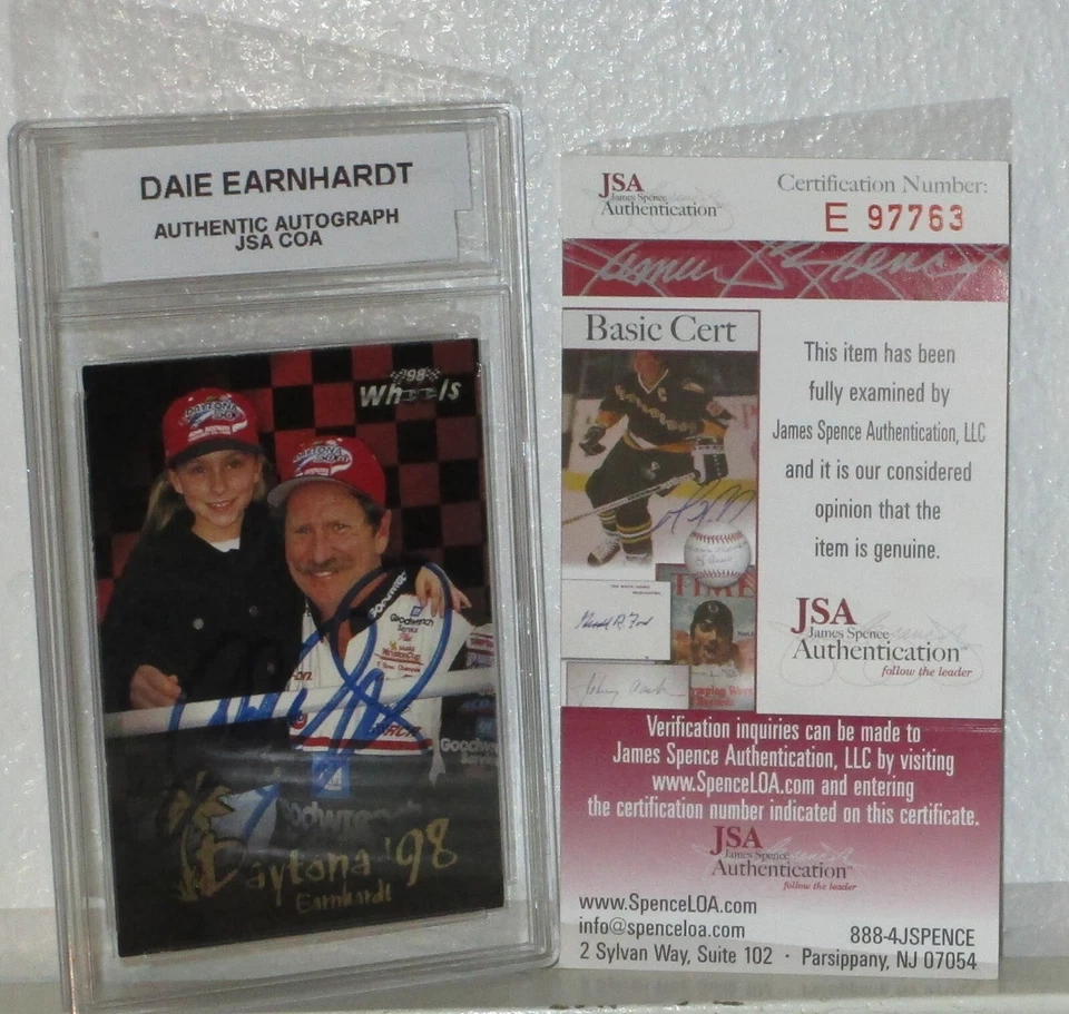 1993 WHEELS DALE EARNHARDT AUTOGRAPHED DAYTONA 98 CARD#83 JSA/COA AUTHENTIC AUTO - Image 2 of 4