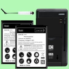 Long Lifespan 2x 3200mAh Replaceable Battery Charger for Kyocera DuraForce E6560