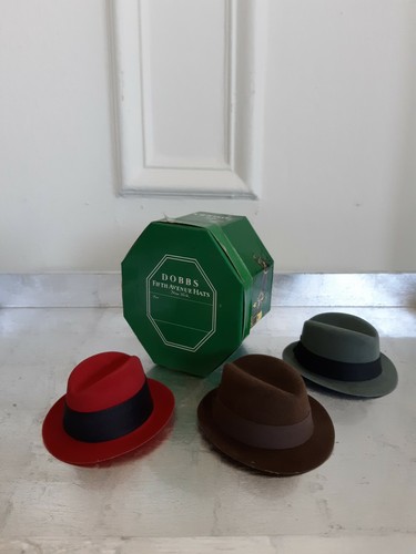 Mini HATBOX with 3pc Fedora HATS | eBay