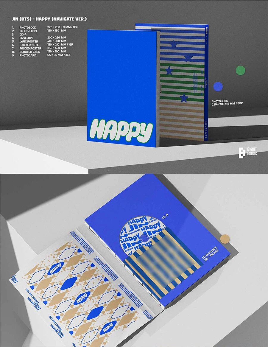 JIN HAPPY アルバム3形態8セット JIN HAPPY アルバム3形態8セット JIN (BTS) - [HAPPY] Solo