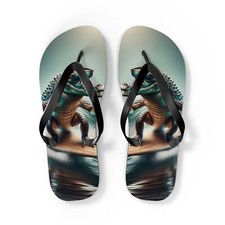 Surfing Crocodile Flip Flops