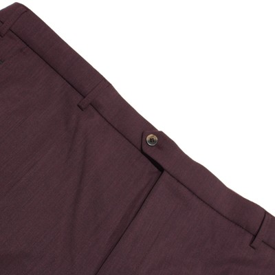 Meyer NWT Dress Pants Size 31 Stocky (US 48) Bonn In Solid Purple Wool Blend