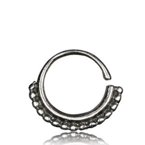 16g ornate septum helix 9mm dots nose hanging ring hoop sterling silver