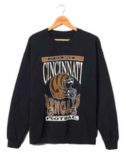 Cincinnati Bengals NFL Junk Food Men's Helmet Flea Market Crew Sweatshirt