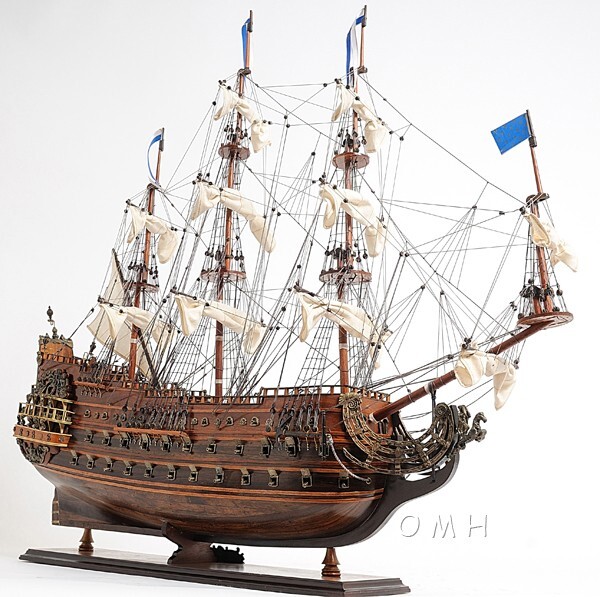 Soleil Royal Medium Admiral Line - Handmade Wooden Model Ship – Fully Assembled