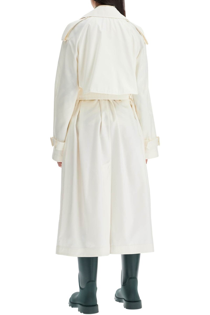 トレンチコート BURBERRY Women Trench Coats 8086313 B9352 White Trench Jacket Parka BURBERRY Women Sz. 8 8086313 B9352 White
