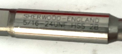 Sherwood 5/16-24UNF HSS Hand Tap Second No. 1120B - Picture 3 of 3