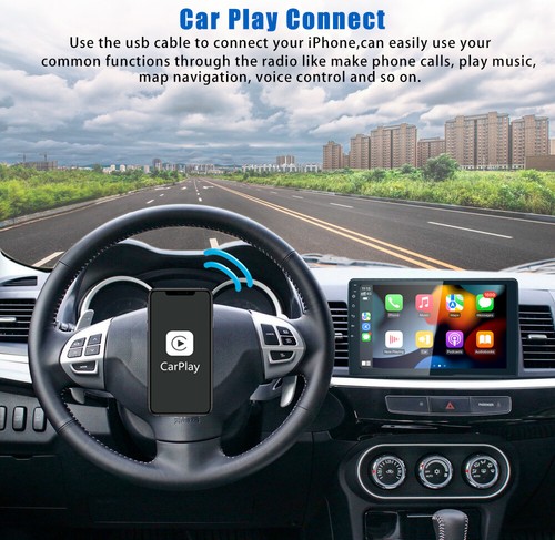 For Mitsubishi Lancer 07-12 Android 13 Car GPS WIFI BT Radio Stereo CarPlay +CAM - Picture 5 of 16