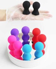 2pcs BDSM Silicone Nipple Sucker Vacuum Suction Breast Stimulation Cups Enhanced