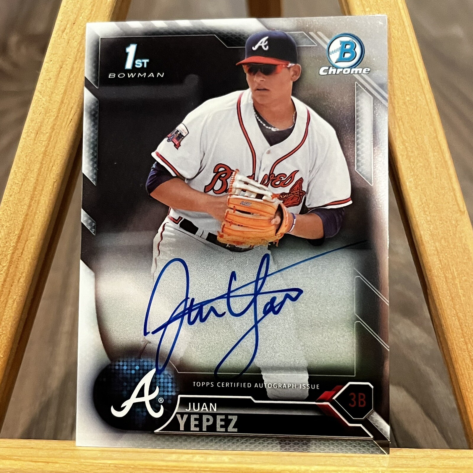 2016 Bowman - Chrome Prospect Autographs #CPA-JY Juan Yepez (AU, RC) NICE!🔥