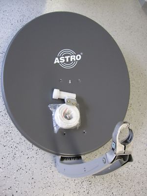 hochwertige Sat Antenne,78cm,Twin - LNB(2Teilnehmer)neu, mit 20m Satellitenkabel