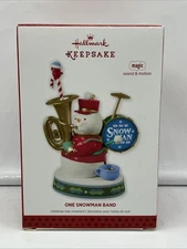 2013 Hallmark Keepsake Ornament One Snowman Band - Magic Sound Motion