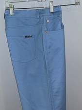 St. John Women's Light Blue Straight Leg Pants, Size 6, lightweight
