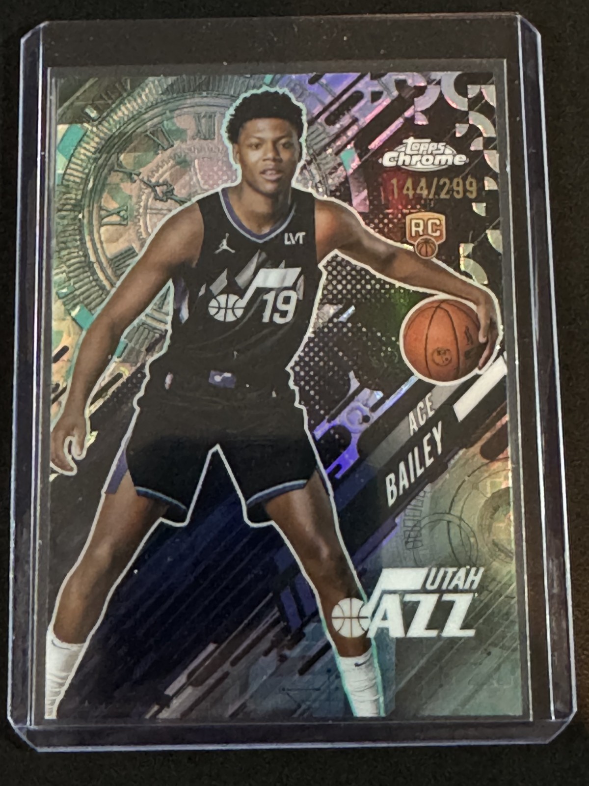 2025-26 Topps Chrome ACE BAILEY Teal Go Time Rookie RC #144/299 Jazz
