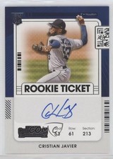 2021 Panini Contenders Rookie Ticket Cristian Javier #119 Auto 19ed