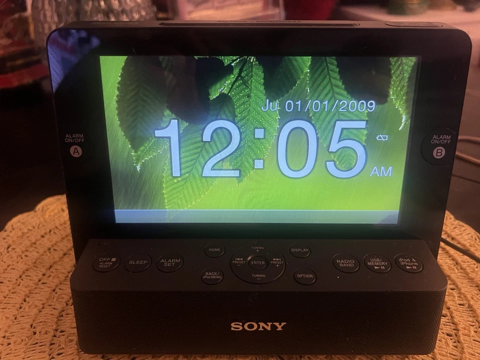 Sony Dream Machine Reloj Radio iPod/iPhone Base USB/Memoria Excelente Estado Foto 2 de 4