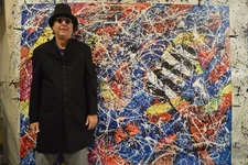 Jackson Pollock Styl Giant Profesional Painting 84”X62” (7 Foot) Abstract Modern