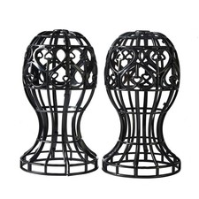 MoyRetty 2 Pack Wig Stand, Plastic Head-Shaped Cutout Design, suitable to hol...