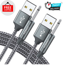 JXMOX USB Charger Cord 2.5mm, 2-Pack 3ft Replacement DC Charging Cable Grey