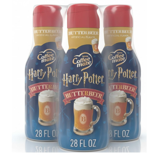 Crema de cerveza de mantequilla Coffee Mate Harry Potter 28 fl oz paquete de 3 no lácteos GF
