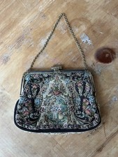 Victorian style micro petit point tapestry purse / handbag, Evening, Clutch