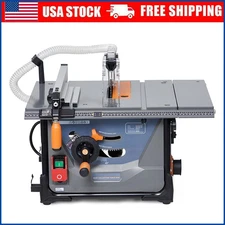 8.5 Inch Table Saw for Jobsite Rate 5000RPM 98% Vacuuming Low Noise With Stand