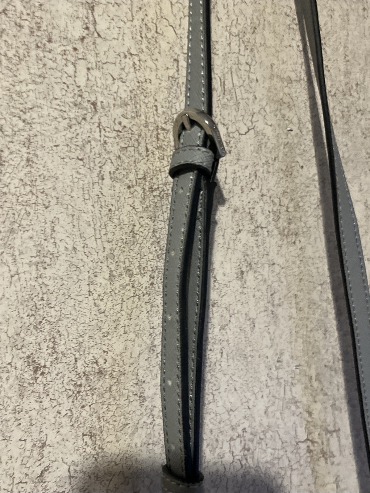 Calvin Klein Crossbody Bluish Gray Chain Accent Silver Hardware Minimalist EUC — image 5