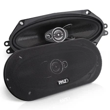 Pyle 3-Way 300W 4in Universal Car Stereo Speakers Triaxial Loud
