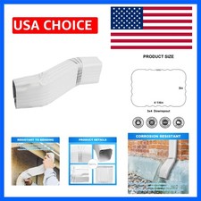 Gutter Downspout Leader Style A Elbow Offset 3 3  x4  White S-Shape