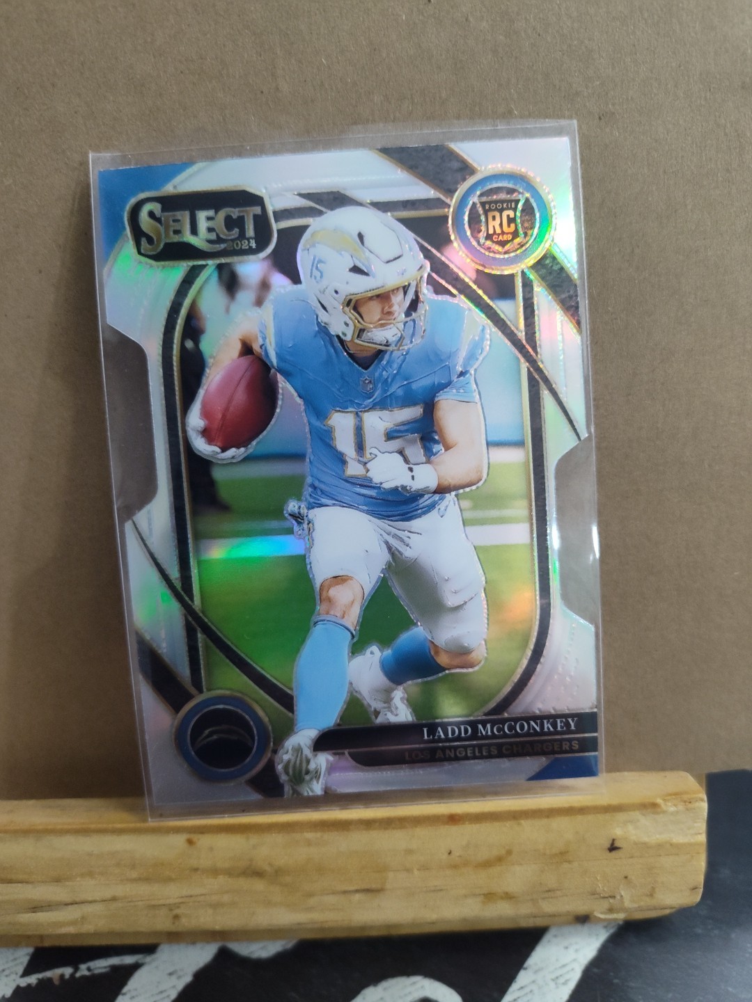 2024 Panini Select Football Ladd McConkey Silver #268 Club Level Prizm Chargers