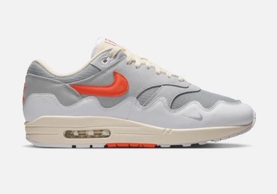 Patta x Nike Air Max 1 Waves  White/Hyper Crimson  II7055 100 Men s 11 BNIB