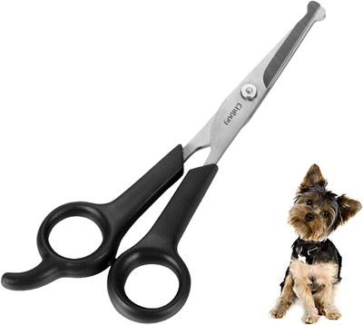 Chibuy Professional Pet Grooming Scissors with 6.70x2.6x0.43 Inch, 1. Grey 