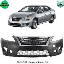 Front Bumper Cover Fascia & Grille Assembly For 2013-2015 Nissan Sentra SR