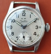 Kriegsmarine WW2 German Navy Zentra KM Militär Armee Uhr Stahlgehäuse