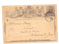1873 Mons Belgium Postal Card