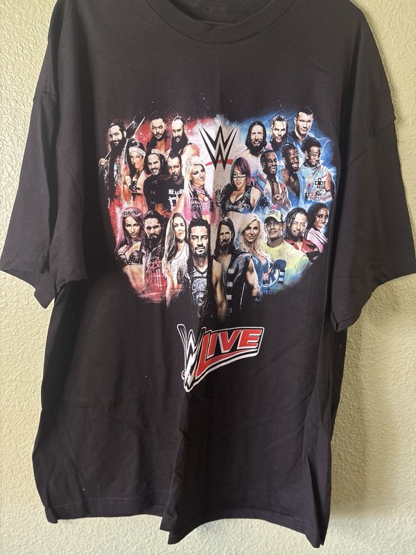 WWE Live VTG Black Tshirt XXL