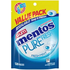 Mentos Pure Fresh Sugar-Free Chewing Gum with Xylitol Fresh Mint 120 Piece New