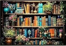 DIY Bookshelf Diamond Painting Kit 40 80 cm D15