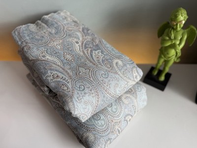 Dunelm Jugendstil Novello Entenei Bleistiftfalte gefüttert große schwere Vorhänge/Paar