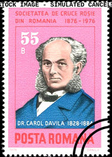 Romania #Mi3336 Used 1976 Physician Carol Davila Red Cross [2617]