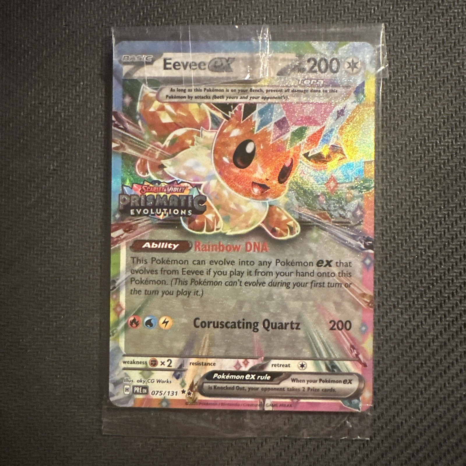 Pokémon TCG Prismatic Evolutions Eevee 075/131 Stamped Surprise Box Promo Sealed