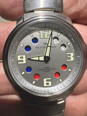 Vintage Meister Anker Quartz Watch Rotating Disc Seconds Rare Unisex Watch