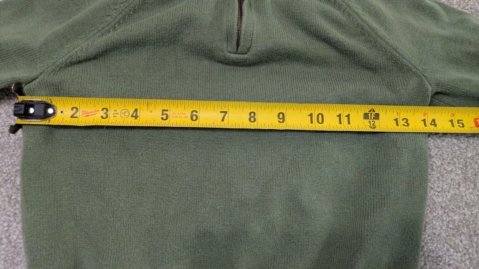 Suéter Pullover Pequeño Crewcuts JCrew Niños 6-7 Algodón Verde Salvia Preppy 1/4 Cremallera Foto 4 de 4