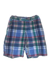 Polo Ralph Lauren Shorts Boys Size 5 Plaid Cotton Chino Flat Front Casual