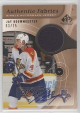 2005-06 SP Game Used Edition Authentic Fabrics 63/75 Jay Bouwmeester Auto 0uj7