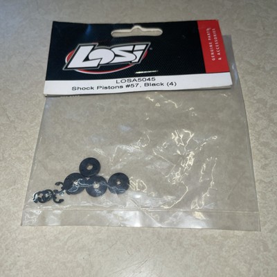 TEAM LOSI 5045 TEFLON SHOCK PISTONS #57 BLACK NATURAL LOSA5045 NIP