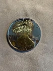2006 BU American Eagle Silver Dollar Coin with Gold Gilded Walking Liberty