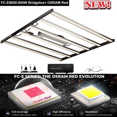MARS HYDRO Smart FC-E8000 800W Led Grow Light Bar for 5x5ft Commercial CO2 Lamp
