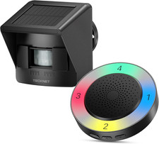 Solar Wireless Driveway Alarm with 2600FT Long Range 36 Melodies 5 Volumes ...